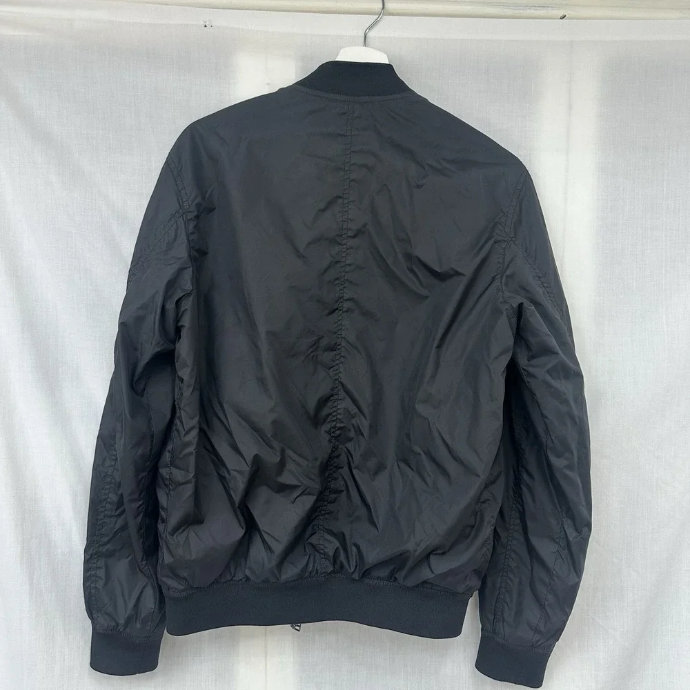 H&M L.OGG Men's Black Bomber Jacket, Size Small Unisex Mens Womens Fast Ship!